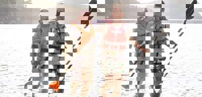 men walking on beach